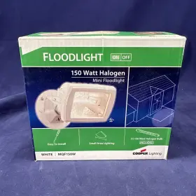 Mqf150w Cooper Lighting 044427001929 150w Halogen Mini Floodlight White New