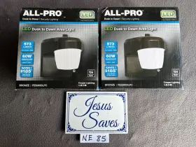 Cooper Lighting Fes0650lpc 2- New All-pro Bronze Led 13 W Porch Light Photo Control