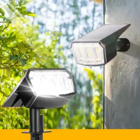 Sp8765 Coozaming Solar Spot Lights Outdoor Waterproof Ip65 63 Led 3 Lighting Modes Landscape