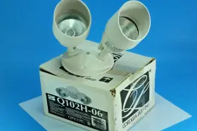 Q102h-06 Cordelia Lighting Quartz Halogen Exterior Twin Head Security Light. 200w Flood