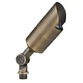 Cl-514b-ab Corona Lighting 12v Brass Bullet Antique B With Yoke Natural Ab