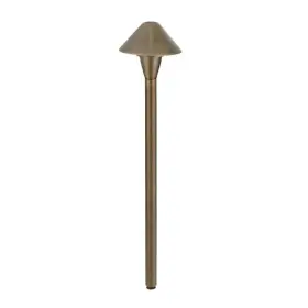 Cl-652b-ab-shade Corona 12v Shade Light With 18 Inch Brass Stem Antique Finish