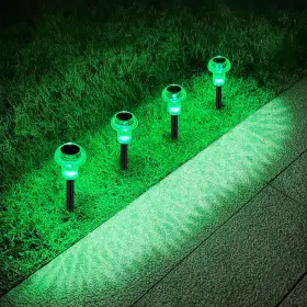 Slmg-6s4 Cozy-pavilion Halloween Solar Pathway Lights Outdoor 4 Pack Great Size -pack Green