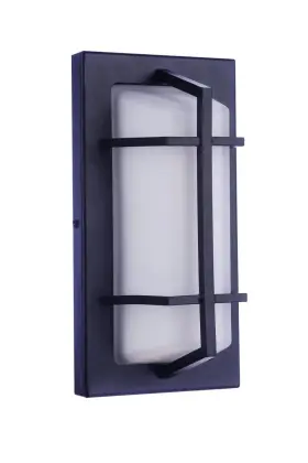 Za6102-tb Craftmade Outdoor Small Rectangular Bulkhead Text Black/frost -