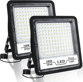 100w Createstar 445056518544 2 Pack Led Flood Lights Outdoor Ip66 Waterproof Security Lighting