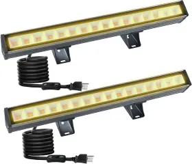 B0d7pxyxbt  Createstar Warm White Wall Washer Light 17 Inch 2 Pack 3000k Patio Flood 48w Ip66 Out