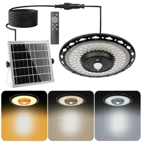 Sg-001 Createstar Solar Pendant Ufo Light 3000lm Gazebo Indoor Outdoor Motion Sensor Dimmable