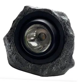Creative Industries 609839502466 Solar Led Sandstone Rock Spotlight With White Or Warm Light Option 30 Gray