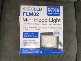Flm02-80w-3p-3cct-ud Cscled 845599012320 Csc Led Wattage Selectable Bronze Flood Light