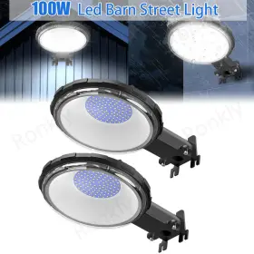 100w Cutever 011084132860 2pack Led Barn Yard Street Outdoor Security Light Dusk To Dawn Flood