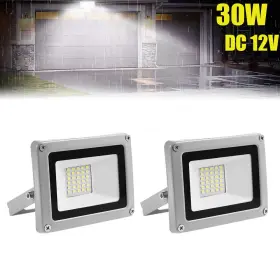 Cutever 083651378940 2x 30watt Led Flood Light Cool White Outdoor Spotlight Garden Yard Lamp Dc 12v