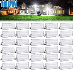 100w Cutever 671218456448 30x Led Flood Light Outdoor Spotlight Stadium Garden Yard Lamp Cool White