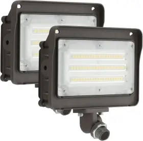 Flc-50w-50k-p Dakason 2 Pack Dacason 50w Led Flood Light Photocell 180 Adjustable Arm