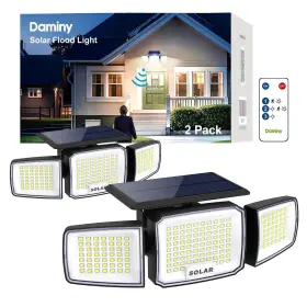 J-111 Daminy Solar Security Light With Motion Sensor Super Bright Satin/brushed