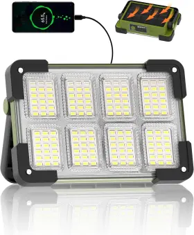 Dancingboar 744759093677 120w Solar Rechargeable Work Light Portable Flood With Stand 144 Led 100