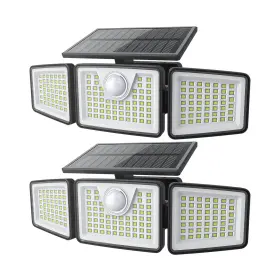 Non-remote-2 Daphino 2500lm Solar Lights Outdoor With Motion Sensor 3 Head 270 Wide Angle Stree