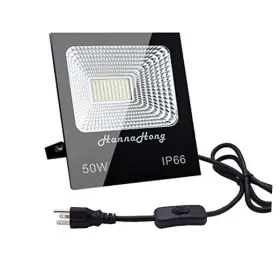 Deaobao Lighting 884399205839 50w Led Flood Light Plug In With Switch Cool 1pack