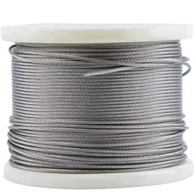 T316 Deck Man Dm-1/8 1/8 Inch Stainless Steel Wire Rope For Cable Railing Marine Grade Silv