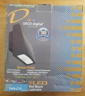 Deco 838482001273 Digital Vinci-30-led Ul Led Wall Mount Luminaire Light 30 Watt