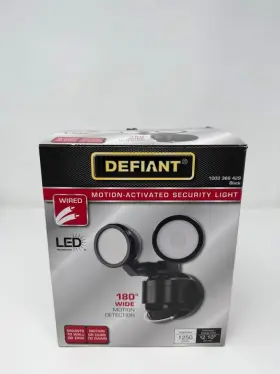 1250 Defiant 016963258525 Dfi 5852 Bk Lumens 180 Motion Activated Outdoor Led Floodlight