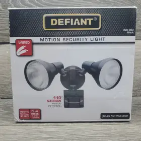 Defiant 016963541559 Motion Activated Wired Outdoor Dusk-to-dawn Security Flood Light Black