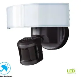 2050 Defiant 016963598324 Lumen 180-degree Led Motion Activated Bronze Outdoor Security Flood Light