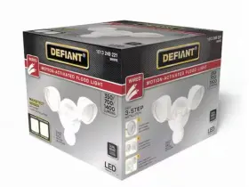 Defiant 058219372883 Maxdetect 240 Motion Wired Outdoor Led Security Flood Light 1400 Lumens