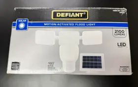 Defiant 058219382486 180 White Solar Motion Activated Flood Light