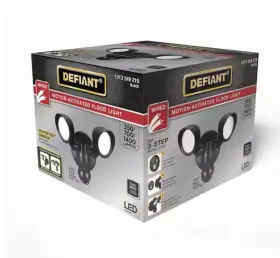 Defiant 058219395066 Maxdetect 240 Motion Wired Outdoor 2-head Led Security Flood Light
