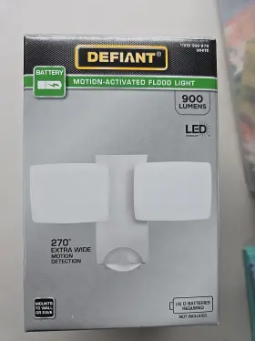 1005538276 Defiant Motion Activated Outdoor Integrated Led Triple Head Flood Light White