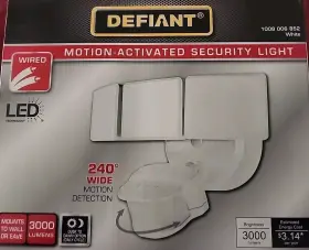 1008006852 Defiant Motion Security Light 270 Degrees Extra Wide Led - 3000 Lumens