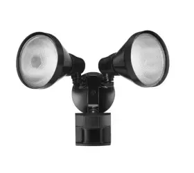 1009188992 Defiant Par 180 Black Motion Sensing Light 2-head Dusk-to-dawn Flood