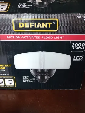 1009195273 Defiant Maxdetect 240-degree Black Motion Activated Wired Security Flood Light