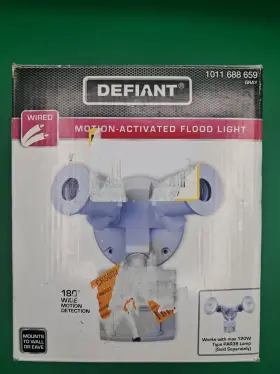 1011688659 Defiant 180 Motion Activated Flood Light 2 Head Grey Open Box