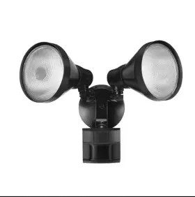 1011923988 Defiant Par 180 Degree Black Motion Sensor Wired Outdoor 2-head Dusk-to-dawn Light