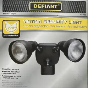 15ls39 Defiant Motion Security Light 270 Flood Black Indoor Outdoor