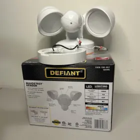 17000017 Defiant Maxdetect 240-degree White Motion Activated Wired Outdoor 2-head