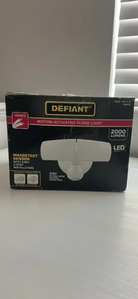 17000046 Defiant Maxdetect 240 Motion Sensor Smart Wired Outdoor 2-head Led Flood Light