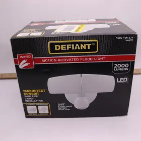 17000052 Defiant 2-head Dusk-to-dawn Led Security Flood Light 2000 Lumens