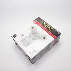17000358 Defiant Motion Sensor Wired Outdoor 2-head Security Flood Light Par 180 Gray