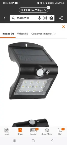 Defiant 192588000036 Dusk-to-dawn Motion Security Solar Led Light
