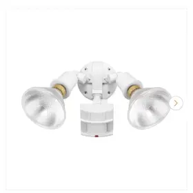 Defiant 445019344395 Par 180 White Motion Sensing Security Light Wired Outdoor 2-head Dusk-to- 482