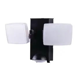 Defiant 445021412440 270 Black Motion Sensor Battery Powered Outdoor 2-head Dusk To Dawn Led Securit