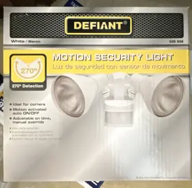 535258 Defiant Motion Activated 2-light Security Light 270 Detection Hardwired White