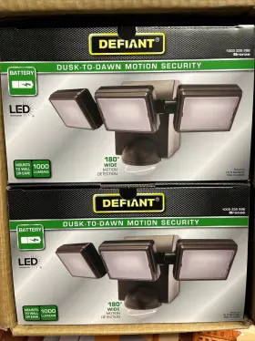 00635-180 Defiant 854937006358 1000 Lumen 180 Outdoor Bronze Led Motion Activated Flood Light