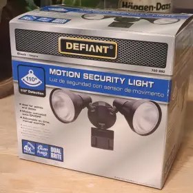 Df-5415-bk-a Defiant Motion Activated Dualbrite Flood Light Par38 Black Outdoor Wall Mounted