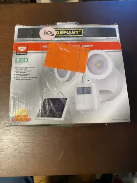 Dfi-0452-wh Defiant Security Light Outdoor Solar Powered 180-degree Open Box Not Tested