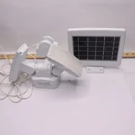 Dfi-064-wh Defiant 180 Degree Outdoor Solar Motion Activated Led Flood Light 2 Head 1000 Lm