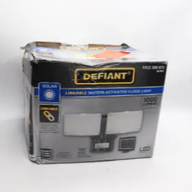 Dfi-0654lk-bk Defiant Linkable 1000 Lumen 180 Motion Sensing 2-head Led Flood Light