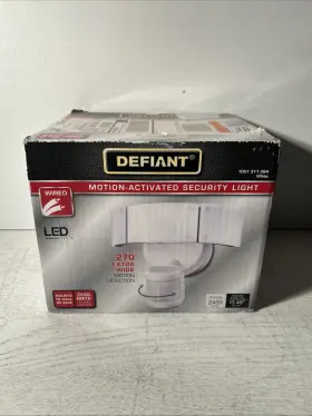 Dfi-5988-wh Defiant 270-watt 240 Degree White Motion Activate Outdoor Led 3 Head Flood Light